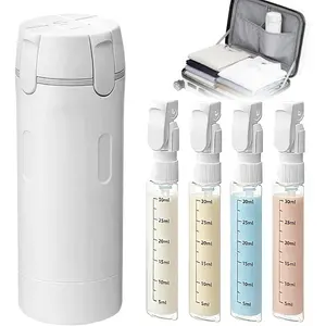 4-in-1 Leak-Proof Travel Dispenser Bottle, Refillable Silicone Squeeze Container with Lock, Compact and Lightweight Toiletry Organizer, Easy to Carry, Ideal for Business Trips, Vacations, and Frequent Travelers
