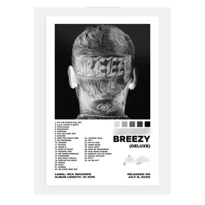 Breezy Concert Poster | Tour Music Wall Art Print for Bedroom & Living Room