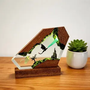 How To Train Your Dragon Resin Lamp-Toothless Night Light Room Ornament Handmade Desktop Decor Creative Desk Lamp, Unique Gift for Christmas Birthday