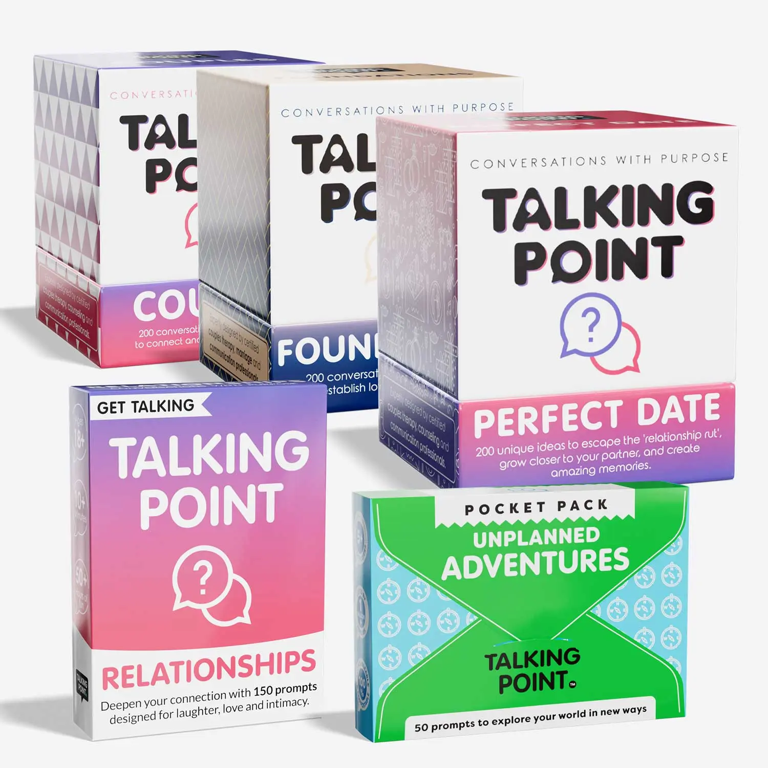 Dating Toolkit for Couples - 5 Packs of Conversation Cards for Date Night, Spark Exciting Romantic Chemistry, Deepen Connection Self-Help Romance Book