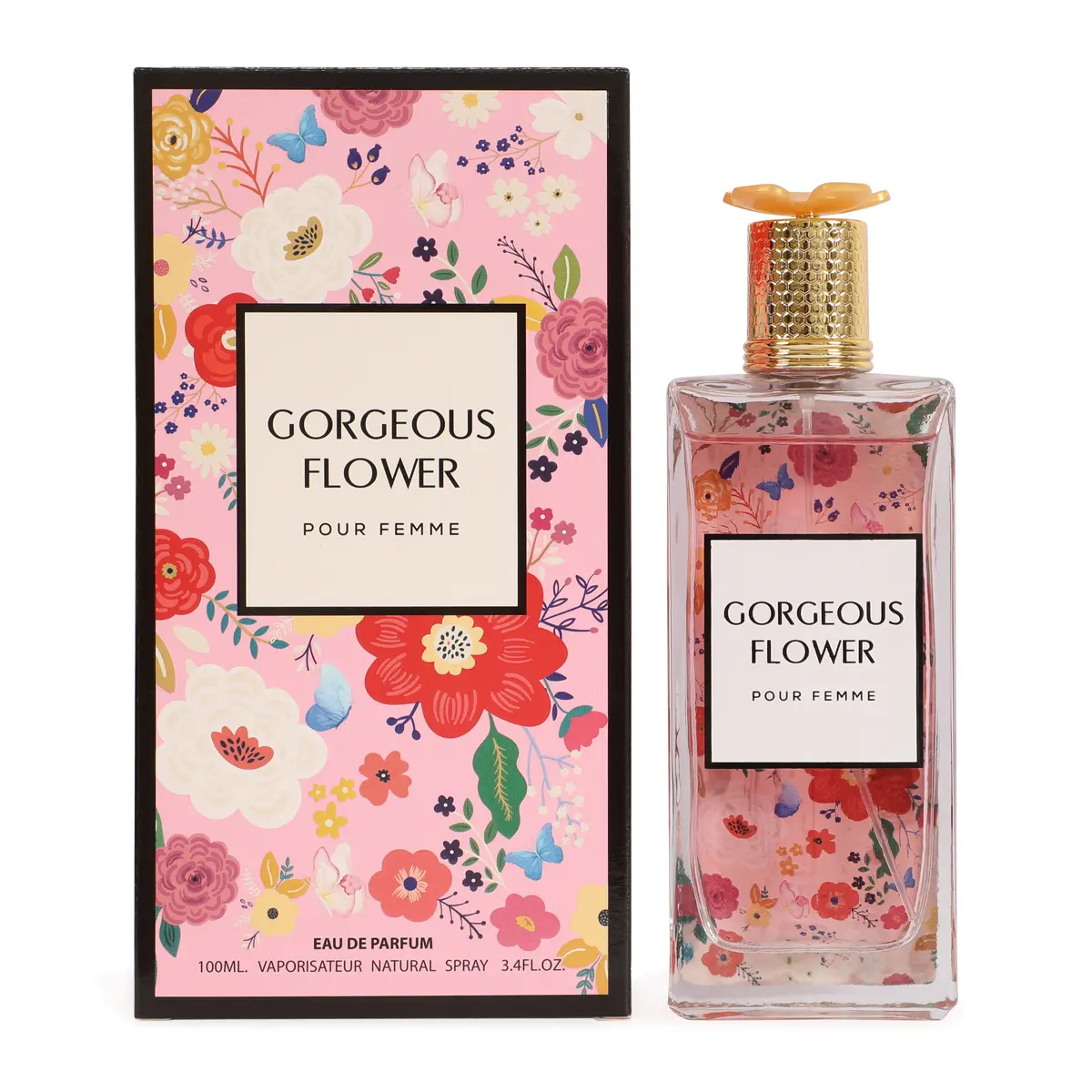 Gorgeous Flower Spray Perfume Eau de Parfum for Women - 100ml/3.4fl.oz. - Elegant Floral Fragrance Gorgeous Flower Spray Perfume Eau de Parfum for Women - 100ml/3.4fl.oz. - Elegant Floral Fragrance