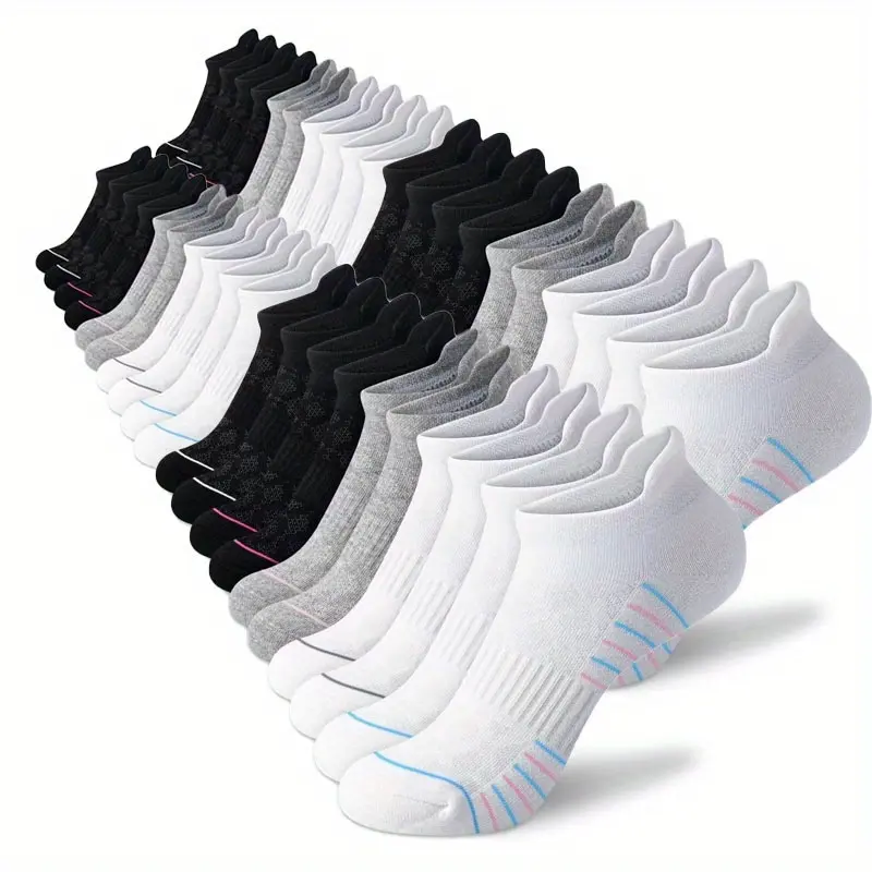 10/20/30 Pairs Men's and Women's Running Professional Sports Socks, Sweat Absorbing and Breathable Socks, Basketball Socks, Low Top Boat Socks Womenswear Athletic
