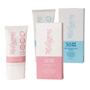 Milagros Protector Solar Color y Milagros Protector Sin Color 40ml (2 pack)