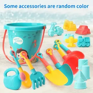 Beach Toy Set, 18pcs/set Colorful Sand Toy Set, Sand Bucket & Shovel & Castle Building Kit, Summer Outdoor Beach Toy for Kids