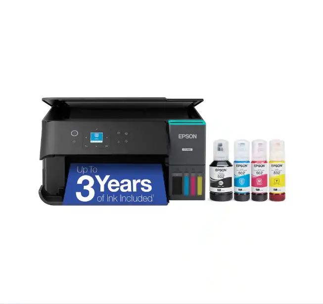 Epson WorkForce Pro WF-3820 Wireless Inkjet Printer, Black, All-in-One Color Printer, Home Office Machine, Wireless Printer, Scanner Copier, Desktop Printer
