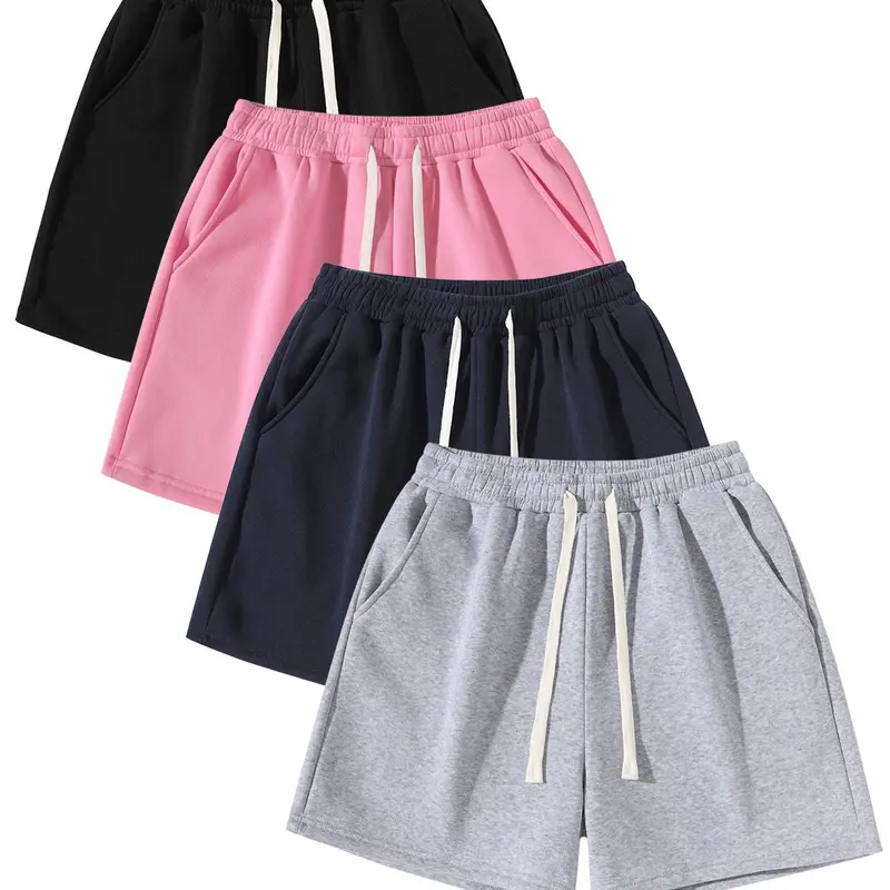 Men's Elastic Waist Lightweight Athleisure Shorts - Soft, Breathable, Adjustable, Loose, Solid Color, Above-Knee - Comfy Mens Clothing for Gym, Commuter Use,sohochic