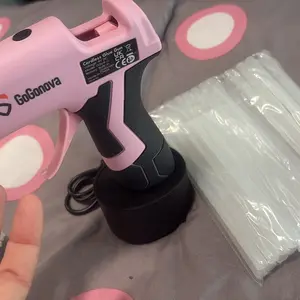 【DIY Must-Have】GoGonova Glue Gun, 20s Fast Preheating, Anti-Drip Cordless Glue Gun, 2Ah USB-C Rechargeable with 25 Mini Glue Sticks, Smart Auto Shut-Off, Portable for Crafts, Home Repairs & DIY Projects