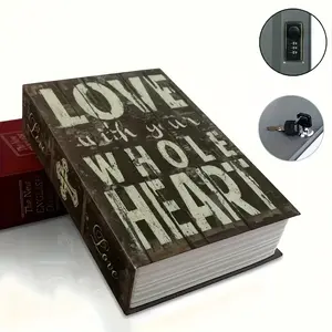 Compact Disguised Book Safe, Portable Concealed Storage for Travel, Home Jewelry, Passports, Cash, And Secret Security Lock Box, Anti Theft Safes