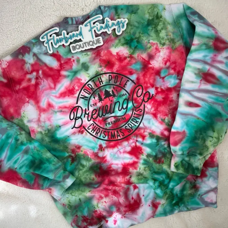 North Pole Brewing Company Ice Dye Crewneck Sweatshirt