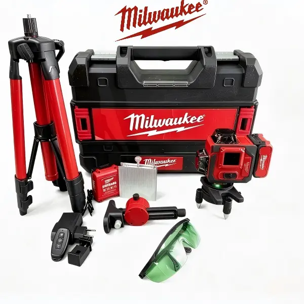 Milwaukee M12 Green 360° Self-Leveling 3-Plane Laser Kit Set, 15+ Hr Runtime, 250 Ft Range, IP54 Rating, Magnetic Bracket, For Layout Work & Tiling, Includes Battery, Charger & Case max store
