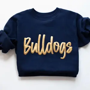 Custom team name sweatshirt, metallic puff print, custom your name shirt