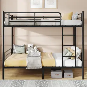 Bunk Bed,Bunk Bed for Kids TeensAdults,Bunk Bed Twin Over Twin with Ladders and Guardrail,Sturdy Literas Heavy Duty, Customized