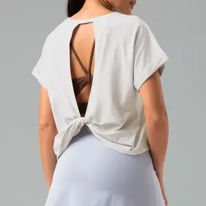 Colorfulkoala Women's Loose-Fit Batwing Sleeve Top – Back Twist Design, Crew Neck, Mid-Length, Eco Sorona Fabric