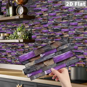 12/24/48 Classic Color Self-Adhesive Tile Stickers,Home Decoration DIY Seamless Splicing Stickers,Splash Proof Wall Stickers, Striped Marble Vinyl Bathroom, Kitchen, Marble Pattern Sticker, Decorative Wall Sticker