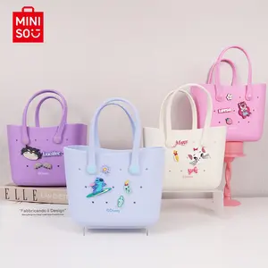 MINISO x Disney Medium Size Women Handbag - EVA Material Cute Design Durable Totebag Gift Halloween Basket Camping Strawberry Bear lotso Marie Cat Stitch Lucifer