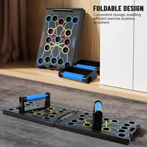 Foldable Push-up Board Portable Exercise Equipment for Home Gym & Calisthenics Fitness Equipment for Men & Women Multi-Functional Pushup Stands System Fitness Floor Chest Muscle Exercise Professional Equipment