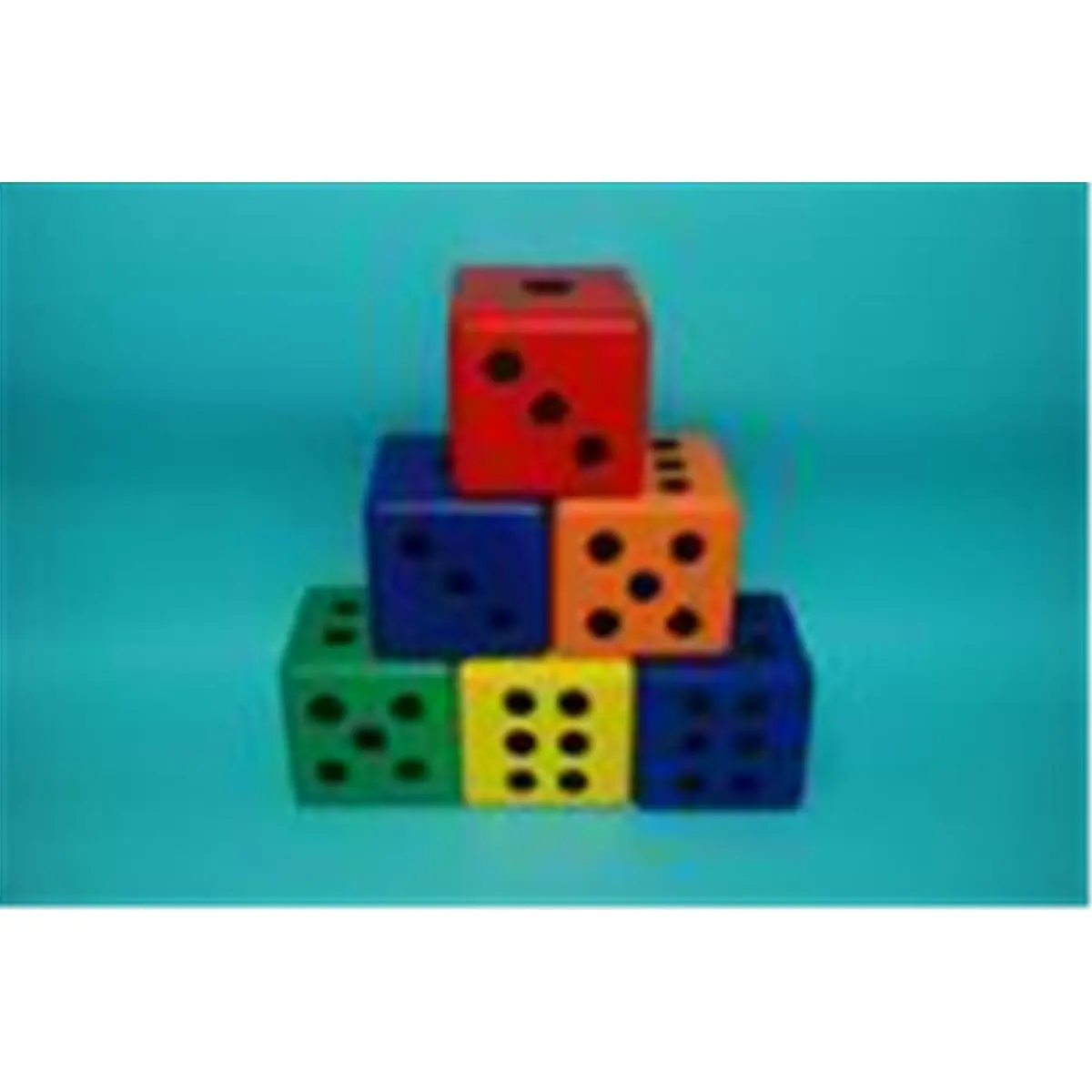 212 MAIN Foam Polyhedral Dice Set - 6-Color Collection, 3-Inch Cube Dice for Tabletop Games, Hobby Use