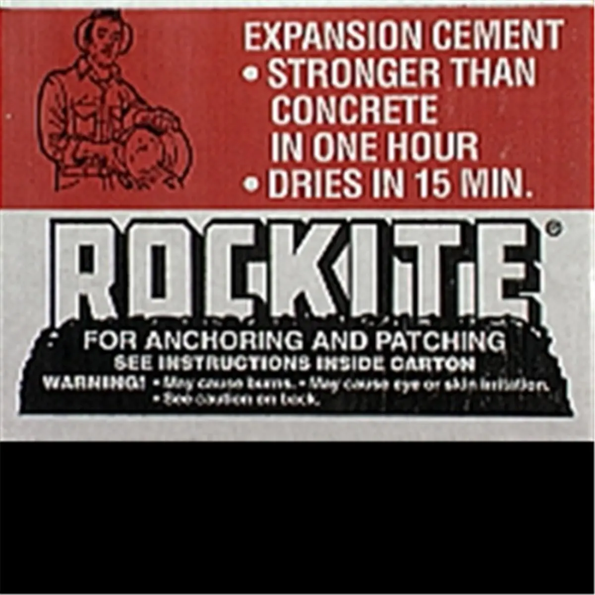 212 MAIN 10025 Rockite Expansion Cement, 25 lbs Fast Drying Adhesive, High-Strength Building Supply for Home Improvement Roofing & Flooring
