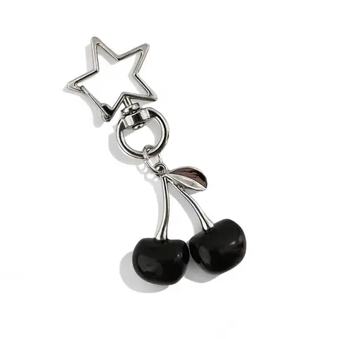 Cherry Design Keychain, Cute Star Design Key Ring for Women & Men, Fashion Accessories for Daily Use, Trendy All-match & Exquisite Keychain for Birthday Gift, Keychain For Bags, Keychain Pendant, Cute Keychain Accessory, Keychains Cute