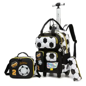 Soccer Rolling Backpack Set ️ The coolest 3-in-1 combo for little sports fans! Lightweight, durable, and perfectly sized for school or soccer practice. Score major points this school year! smooth zipper
