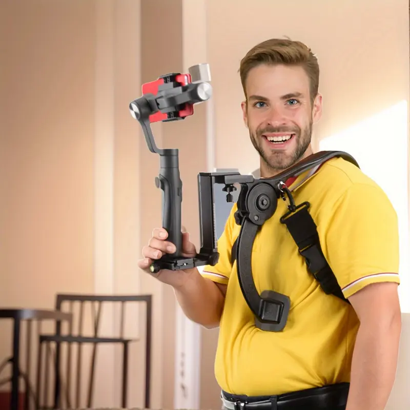 Lightweight Camera Shoulder Rig, Camera Accessory, Waist-Attachable, Video Shooting Equipment, Compatible with Stabilizer Base for Mounting Smartphone Stabilizers, Handheld Stabilizers for Dslrs, Camera Shoulder Support Frame
