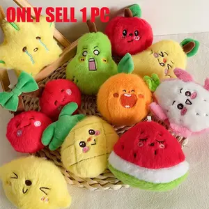 Cute Fruit Plush Chain, Soft Felt Mango Watermelon Apple Pendant, Novelty Gift for Friends, Adorable Bag Backpack Purse Charmaccessory, Bag Decoration, Backpack Accessories, Charms for Bags