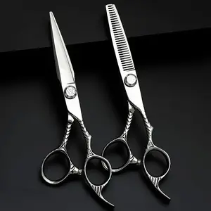 1PC Premium Japanese 440C Steel Scissors   Handcrafted, Sharp & Durable   for Haircutting, Curly Hair, and Normal Hair Types, Ergonomic Grip, Hair Styling Tools [Premium Scissors]