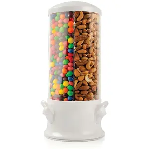 Candy Machine with 3 Compartments, 360 Degree Rotating Selection, Ideal for Snacks Nuts Lollipops, Convenient Candy Nut Dispenser