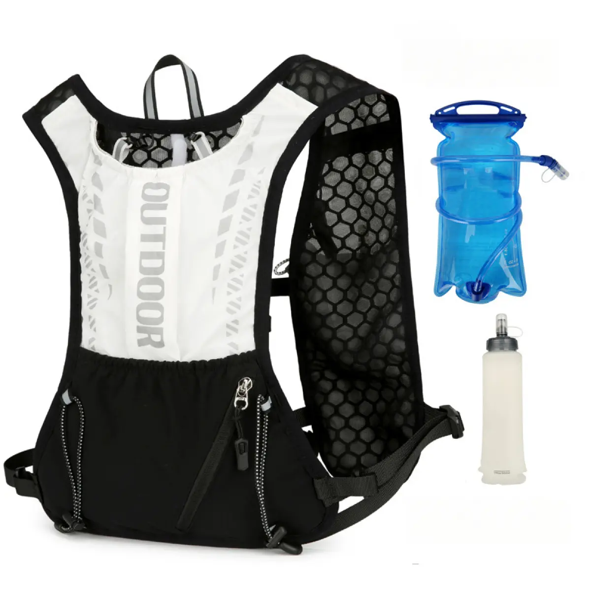 Hydration Vest Backpack with 1.5L Water Bladder - Lightweight Bounce-Free Outdoor Activewear for Runners, Trail Running, Marathon - Jogging Equipment for Men, Women Sport Training (Fashionable Advanced Design), Accessories, Reflective Strips, Adjustable,,