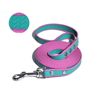 Long Dog Leash Waterproof Recall Training Lead Outdoor Long Line Great for Training Beach Play Camping or Backyard Teal Pink