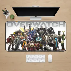 [Sale up to 50%] [Free Ship] Overwatch Gaming Mouse Pad, Large Extended Desk Mat, Esports Gift for Gamers, PC Setup Decor Hero Art, Blizzard Fan Art Game Room