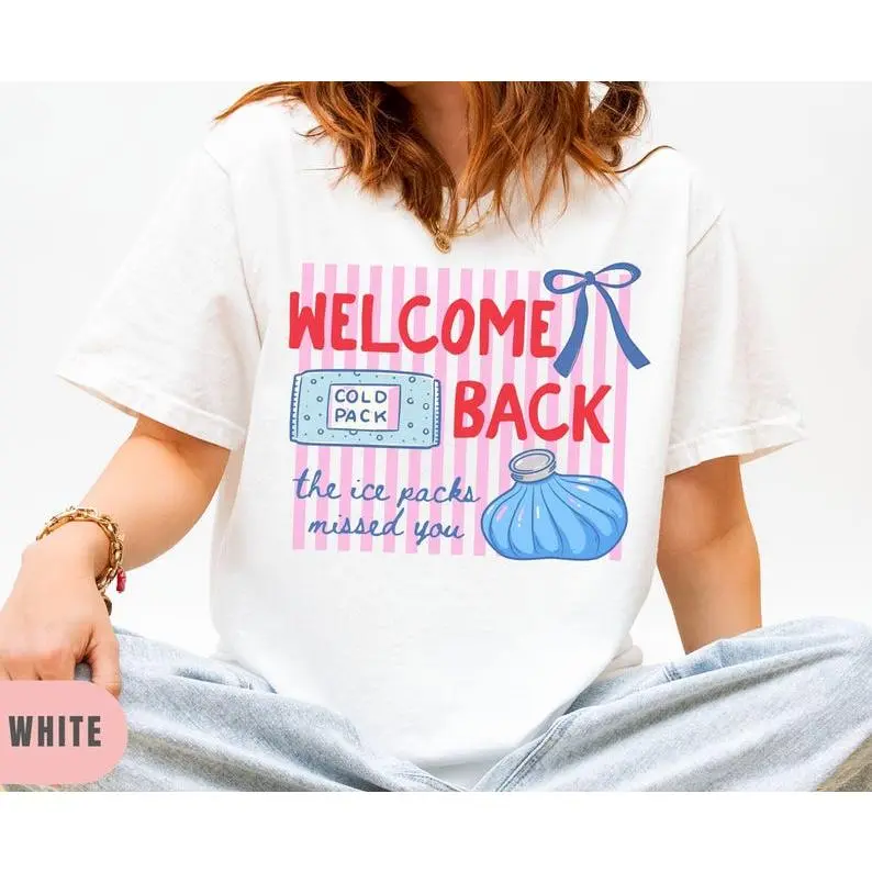 Welcome Back To School Nurse Graphic T Shirt for Women Men Unisex Black White Short Sleeve Tee Funny School Nurse Worker Back To School Print Shirt