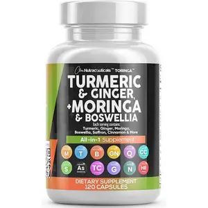 Clean Nutraceuticals Turmeric, Ginger, Moringa, Boswellia, Saffron & More for Women & Men Joint Support Supplement Capsules – Toringa