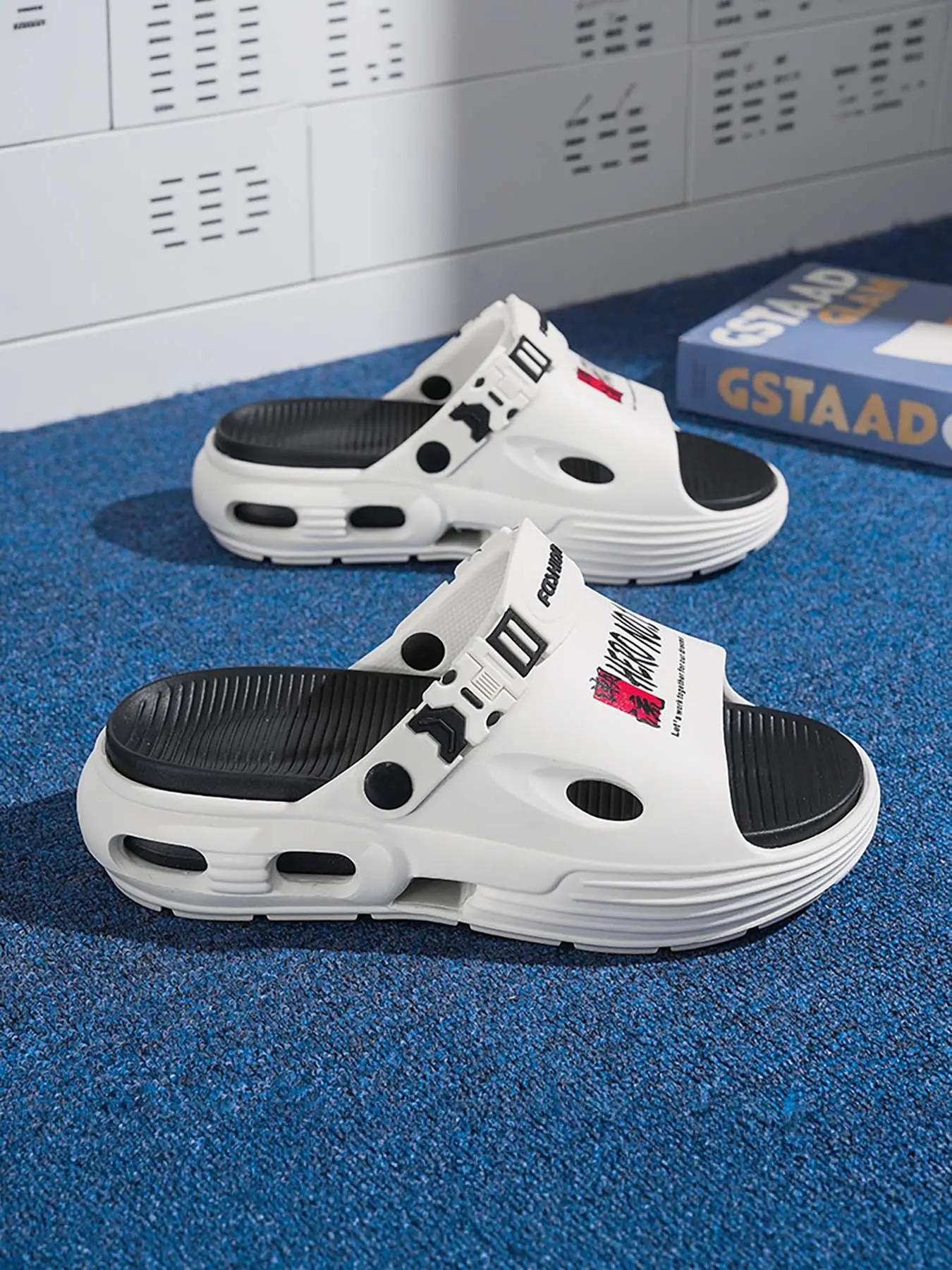 Men's Clogs, Fashion Thick Sole Non-slip Beach Shoes, Quick-drying and Breathable, Comfortable Slip-on Design, Perfect for Daily Outings, Walking, Beach and Fishing, Footwear