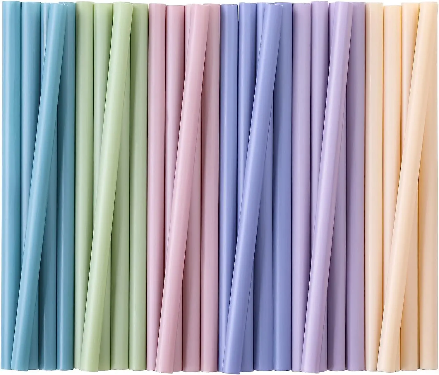 100 Pcs Jumbo Smoothie Straws, Disposable Wide Plastic Drinking Straws, Colorful Plastic Straws for Milkshakes, Smoothies, Boba, Bubble Tea, Ice Coffee - 8.5"L, 0.4" D