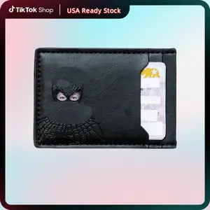 Leather Spider Wallet - Slim Card Holder, Spider ID Heroic wallet- Unique Holiday Gift Birthday, Anniversary, for Dad, Husband, Boyfriend, Wife, Father's day