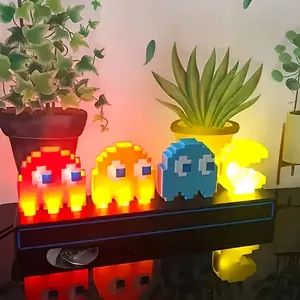 LED Light Pac-Man USB Desk Table Reading Desk Lamp Bean Desk Lamp Art Decorative Light Decoration Nightlight Atmosphere A Variety Of Room