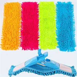 3-Pack Chenille Microfiber Dust Mop Head Refills, Easy-to-Attach Replacement Pads for Home Cleaning,durable, water-absorbent and does not shed fibers,mop replacement cloth head, easy to assemble, disassemble and wash, clean replacement cloth