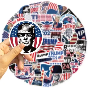 50 Pics  Donald  Trump 2024  MAGA WaterProof Stickers for Posters, Laptops, Hard Hat, Bottles, Vehicles, Windows, Rooms and more~~~