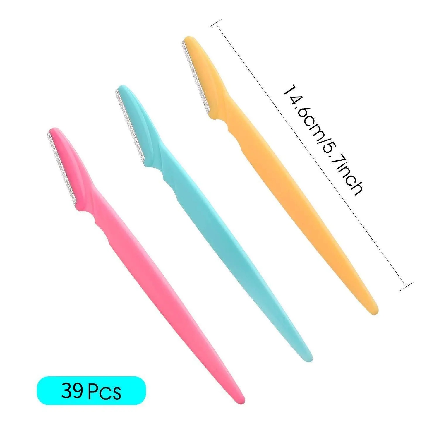 39pcs Eyebrow Razors Set, Multipurpose Exfoliating Dermaplaning Tool with Precision Cover, Pain-Free Trimming, Soft Hair Removal, Portable Facial Shaper, Easy-to-Use Home & Bathroom Supply Gadget