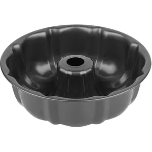 9.5-in Non-stick Sturdy Carbon Steel Round Fluted Tube Cake Tin, Heavy-duty Kitchen Oven Bakeware Mold for Bundt Cakes, Monkey-themed Baking Projects