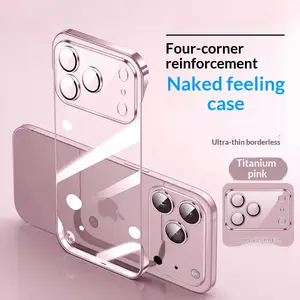 Electroplated Transparent HD Lens Film for IP17/16/15/14 Pro Max Ultra-thin Borderless Protection Clear Case outdoorfun