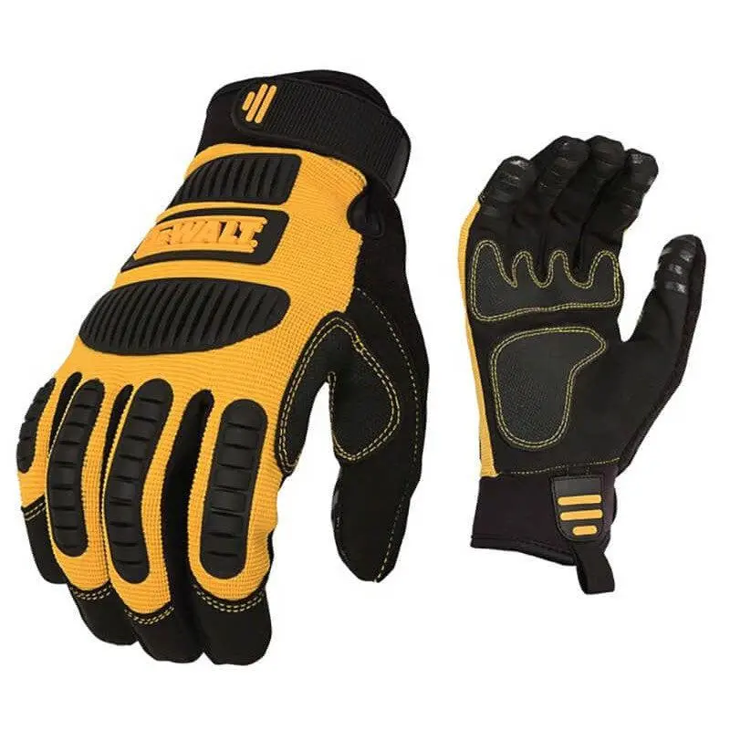 DeWalt DPG780 Mechanics Breathable Gloves - Velcro Closure, 10-Gauge Shell, Foam Latex Padding, Extra Grip Textures, Impact Guard, Ergonomically Designed All-Day Comfort, Work Safety Hand Protection
