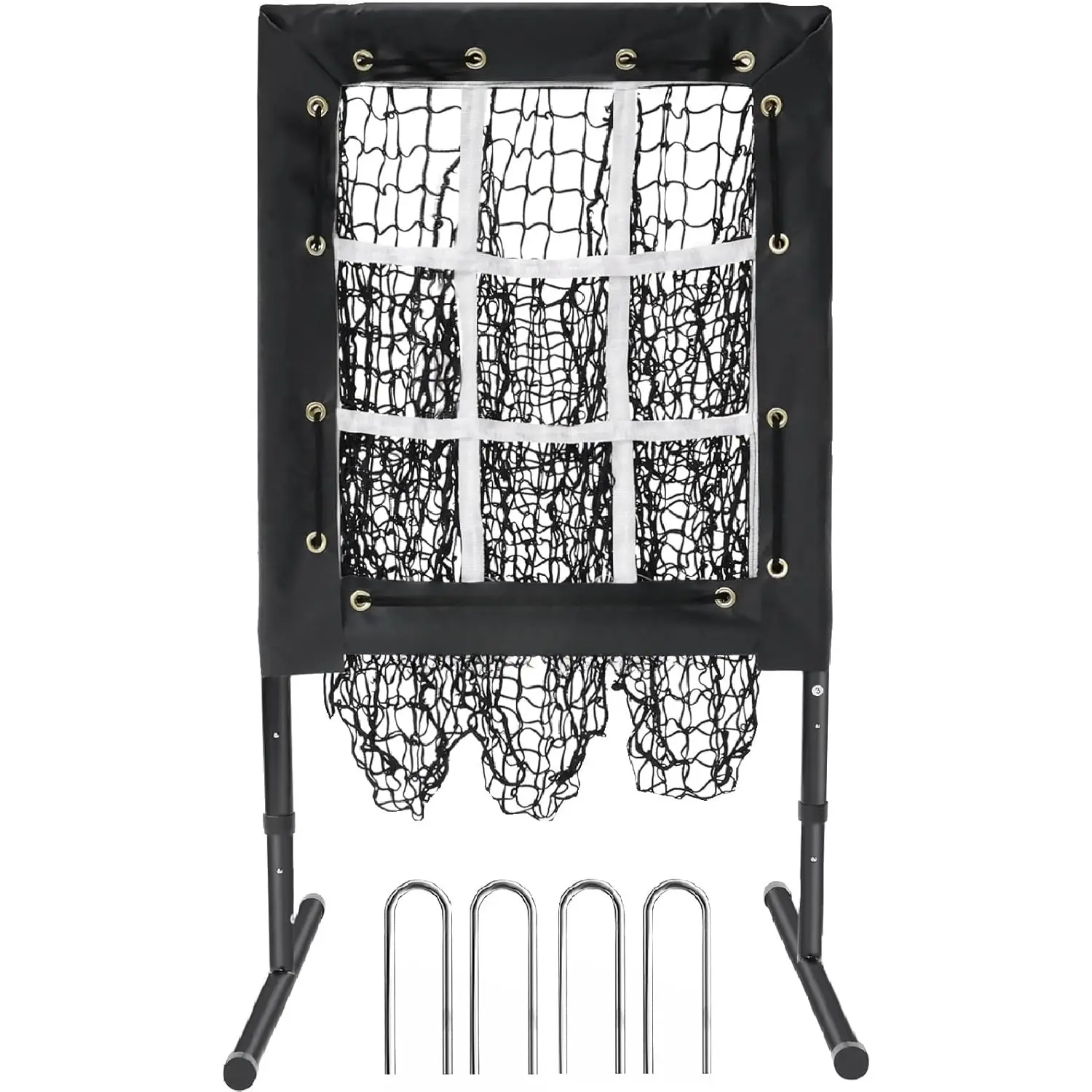 Pitching Net, 9 Hole Baseball Softball Pitching Net, Adjustable Pitcher  Equipment with Throwing Target