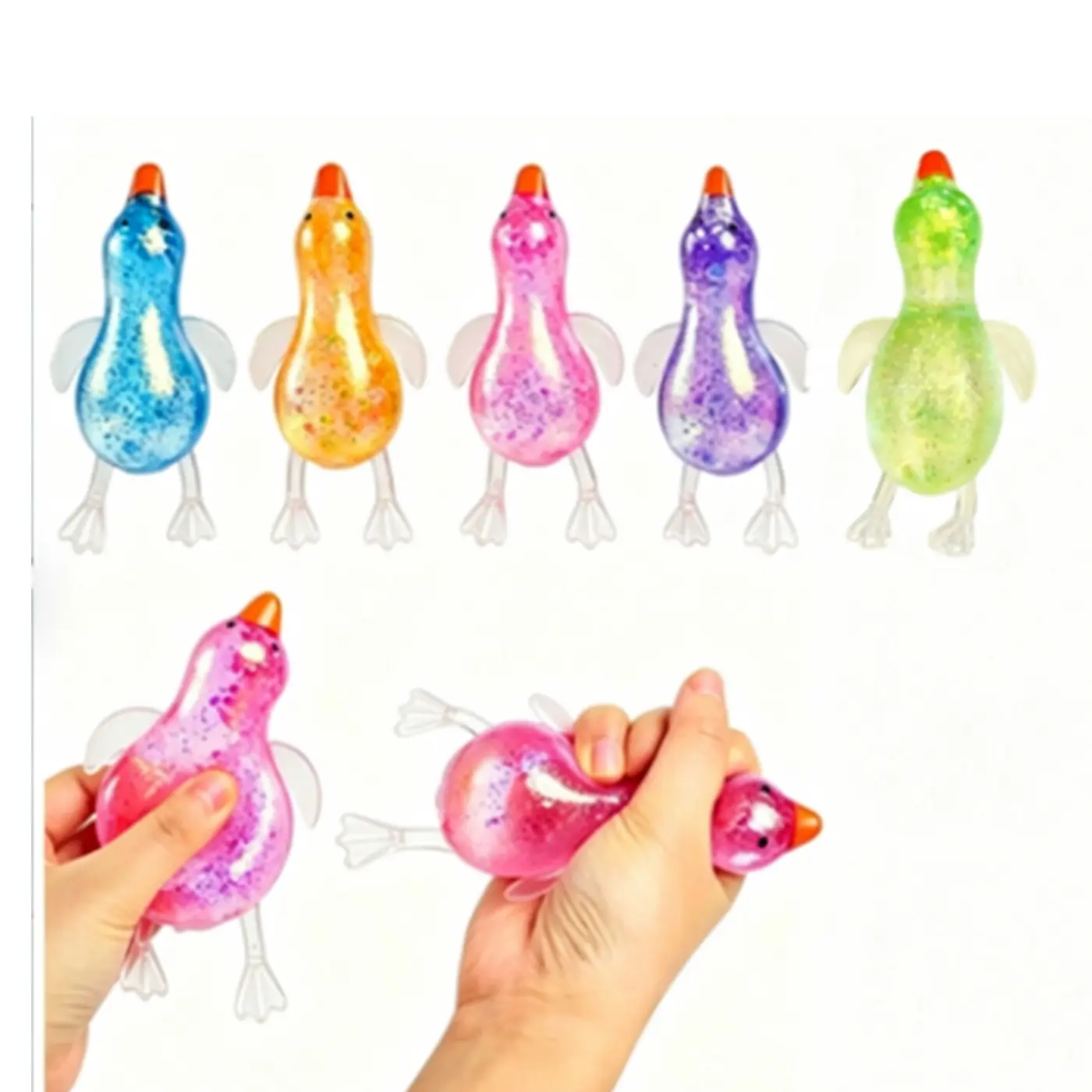 Cute Duck Squishy Sugar Stress Ball, Soft Duck Stress Relief Sugar Ball Toys and Moldable Slow Rise Relaxing Sensory Fidget Stress for Anxiety Relief Slow Rise Squishies, Squishy Stress Balls