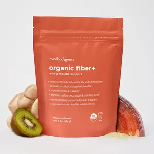 mindbodygreen Organic Fiber+ with Prebiotic Support Bi-Monthly Sybiotic Formula for Regularity & Satiety Healthcare Dietary Supplement 5.6 oz
