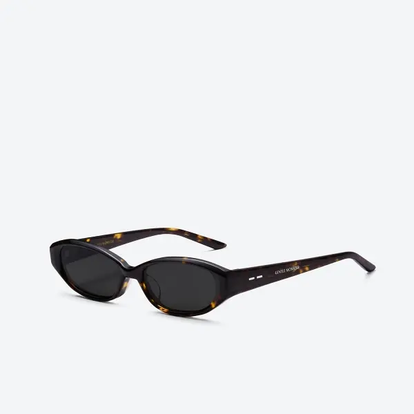 GENTLE MONSTER Monica T9 Tortoise Frame Black Lenses Cat-eye Shape