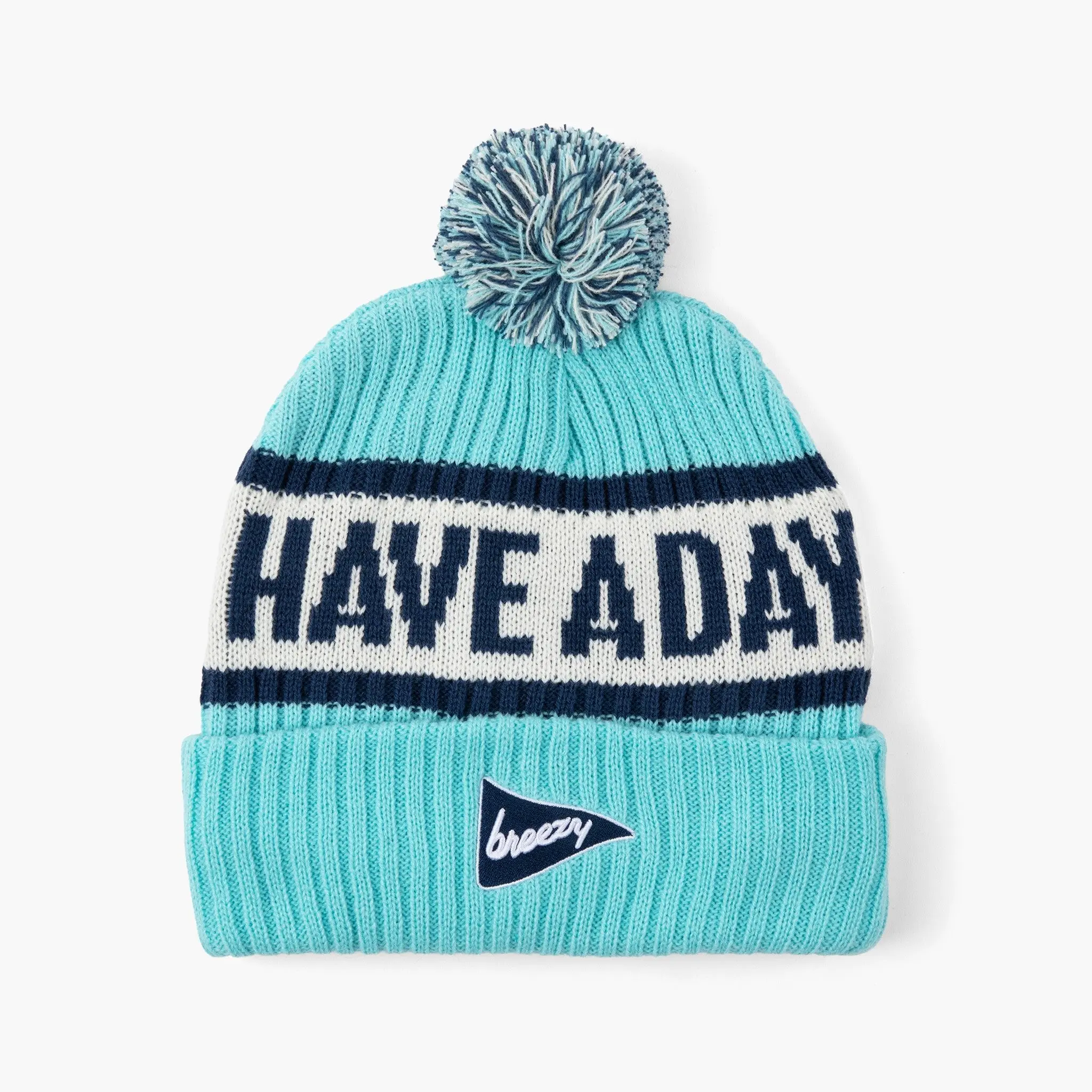 Have A Day Knit Beanie Light Blue Have A Day Knit Beanie Light Blue