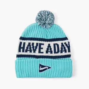 Have A Day Knit Beanie Light Blue Have A Day Knit Beanie Light Blue