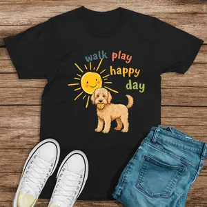 Golden Doodle Dog, Doodle Dog, Cockapoo, Poodle, Dog Lover T-Shirt, Unisex Casual Short Sleeve T-Shirt Soft Cotton